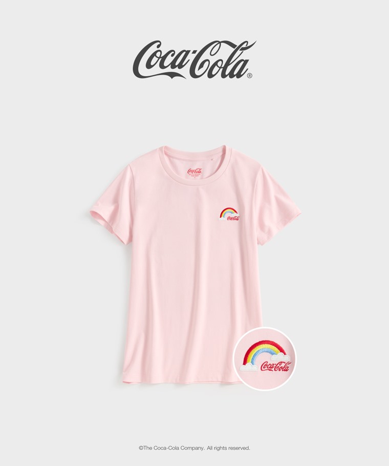聯名系列T恤-WOMEN：女 · 可口可樂電繡T恤-01