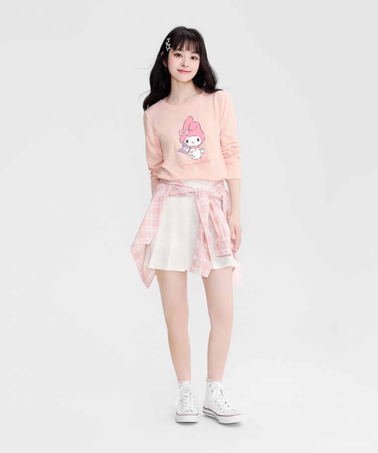 三麗鷗長袖印花T恤-10-女