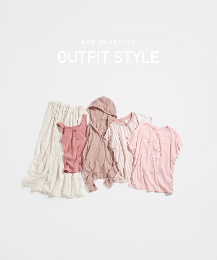 春夏女裝新品：女 · 吸排抗UV網眼連帽外套,女 · 純棉寬版條紋上衣,女 · 細褶雪紡長裙,女 · 羅紋方領鈕釦背心,女 · 莫代爾寬鬆連袖印花上衣