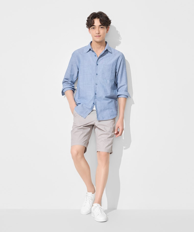 春夏男裝新品：男 · 棉麻長袖襯衫,男 · 卡其短褲,男 · 快乾棉羅紋背心