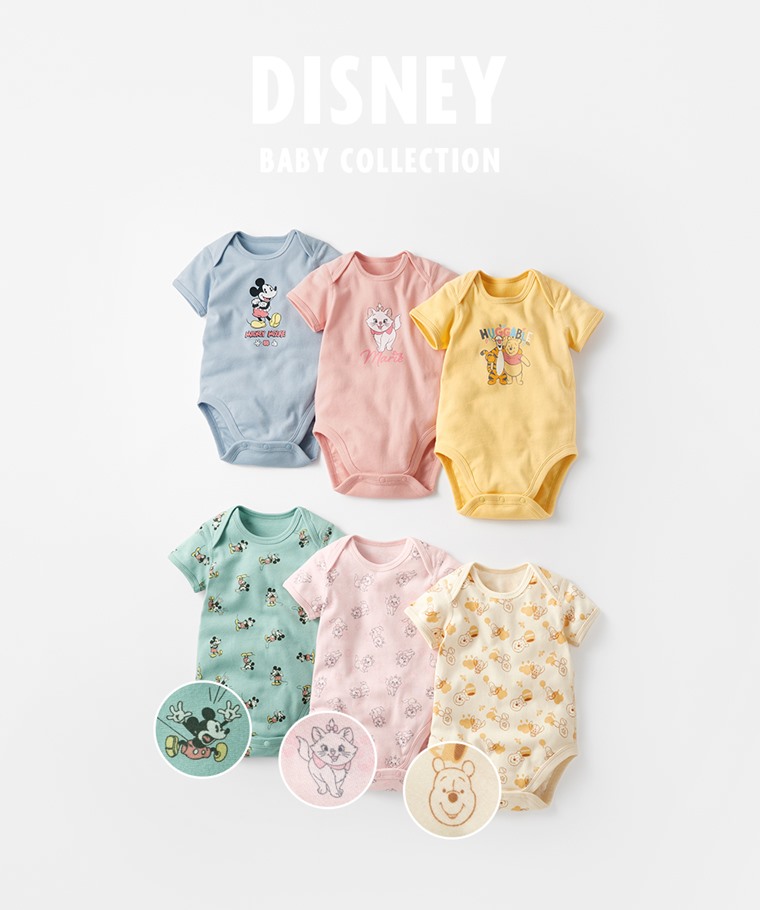 春夏嬰幼兒新品：Baby · 迪士尼系列純棉羅紋包臀衣