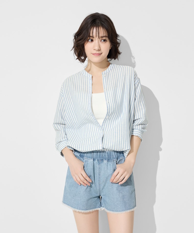 純棉牛仔輕便短褲-女