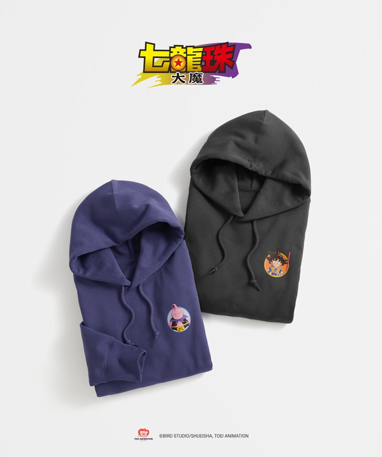 七龍珠大魔刷毛印花連帽衫-01-男