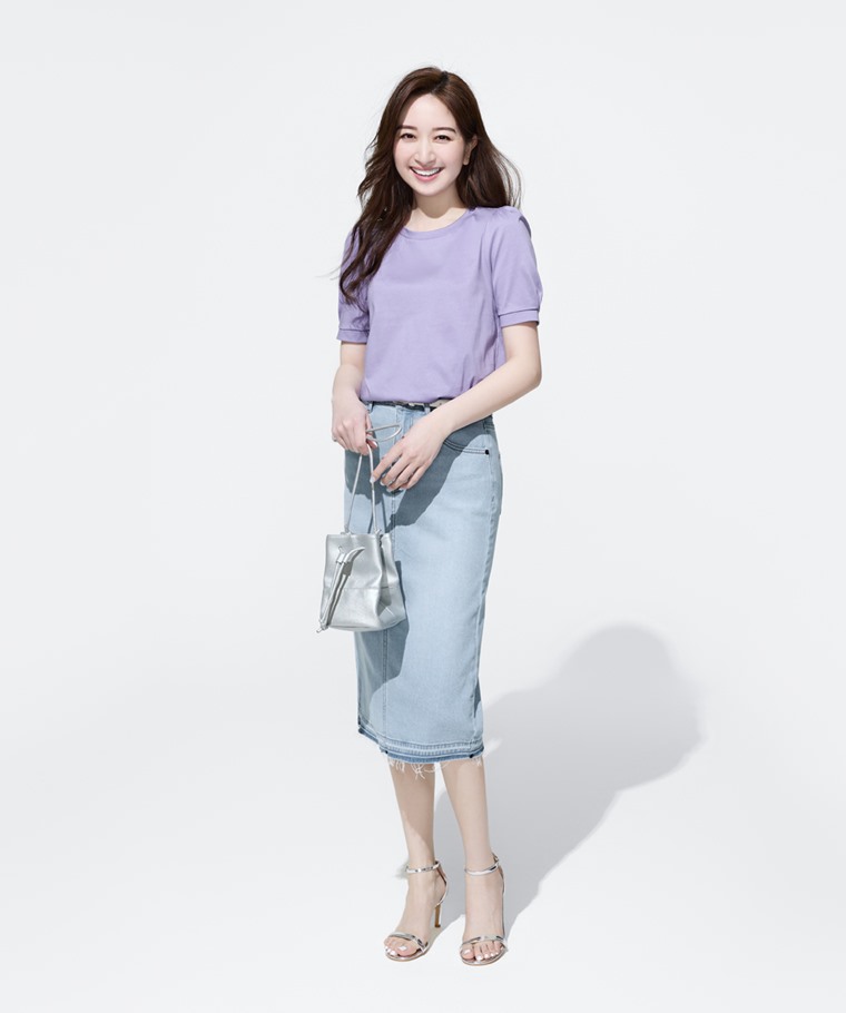 絲光棉泡泡袖上衣-女