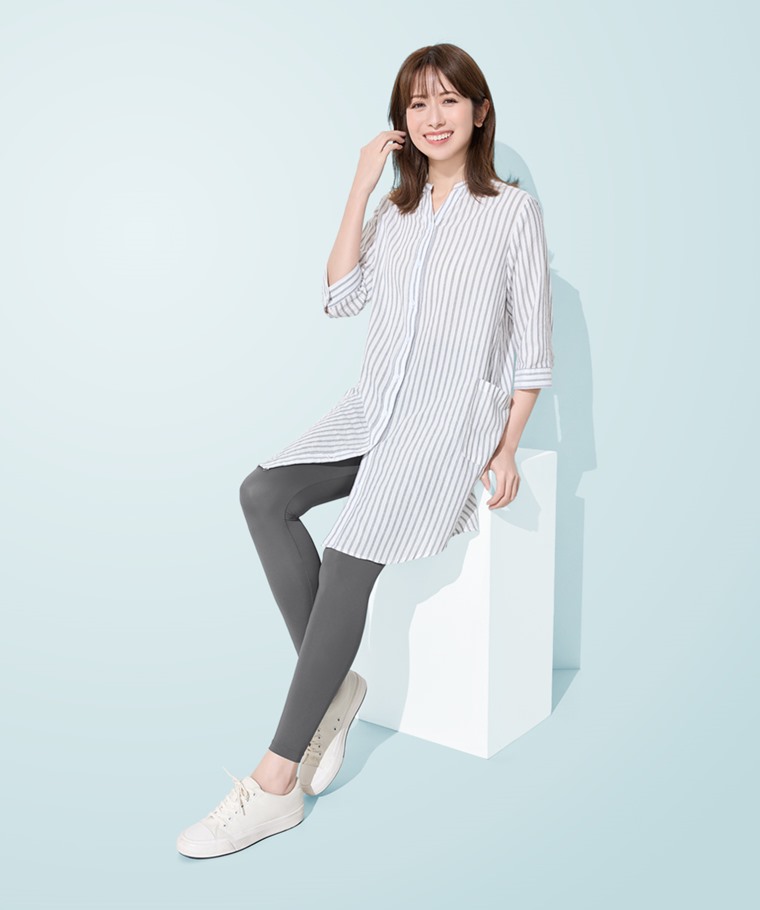 輕涼九分內搭褲-女