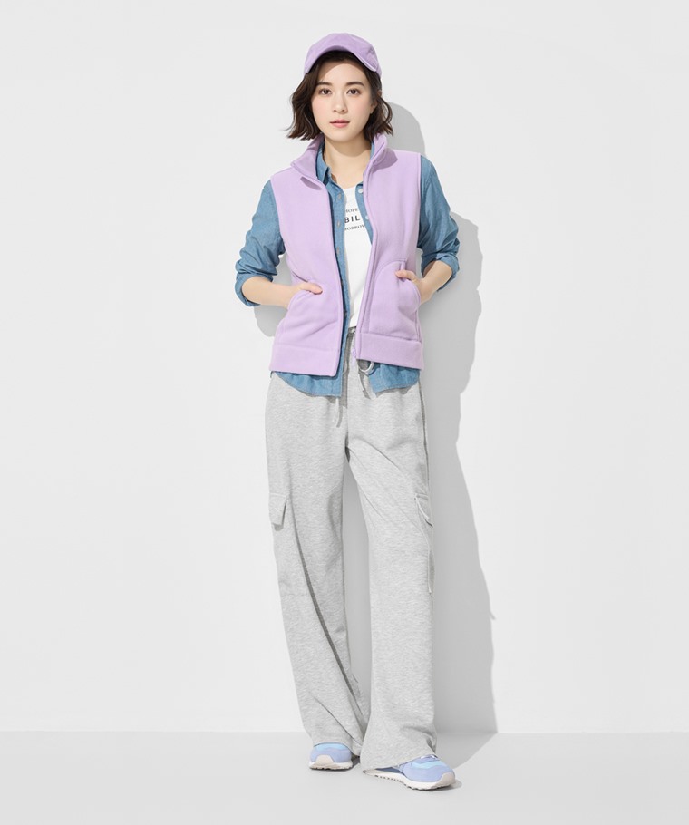 Fleece立領背心-女