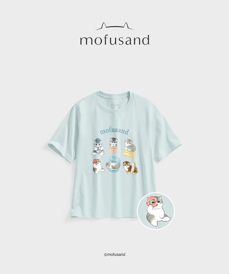 聯名系列T恤-WOMEN：女 · 貓福珊迪寬版印花T恤-03