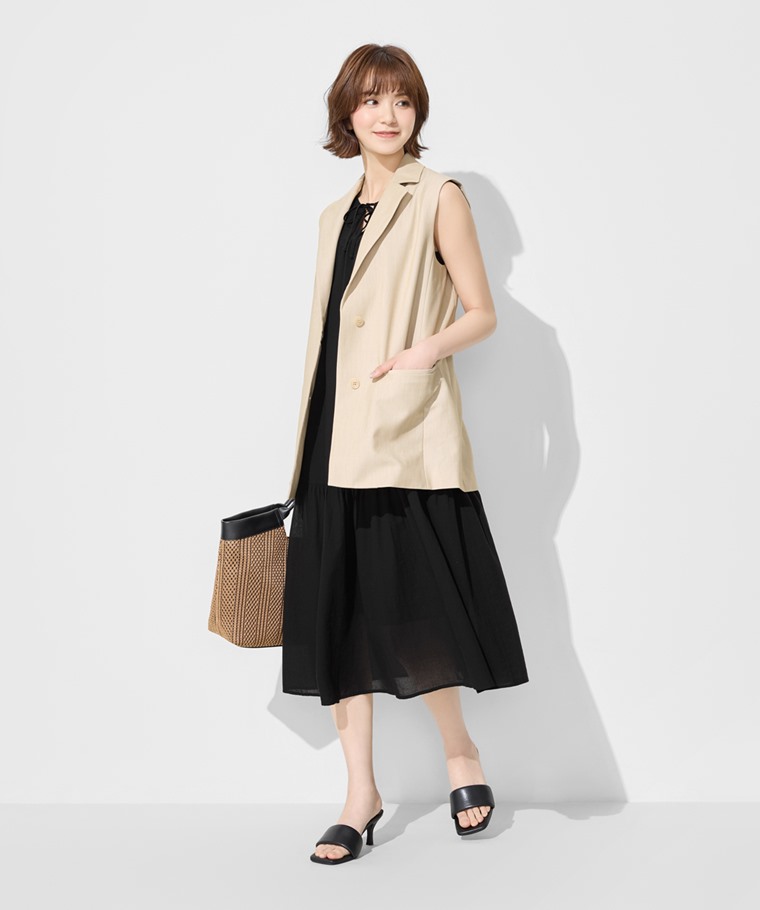 長版西裝背心-女