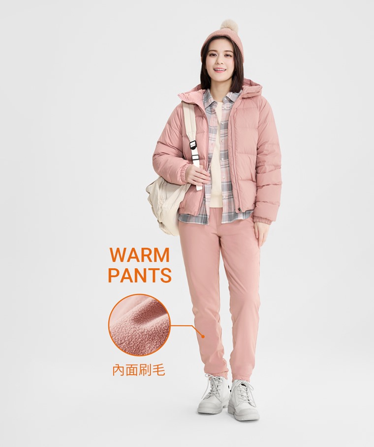防風保暖束口褲-女