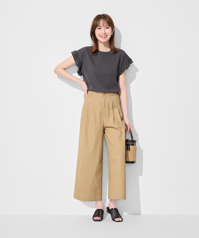 打褶寬褲-女