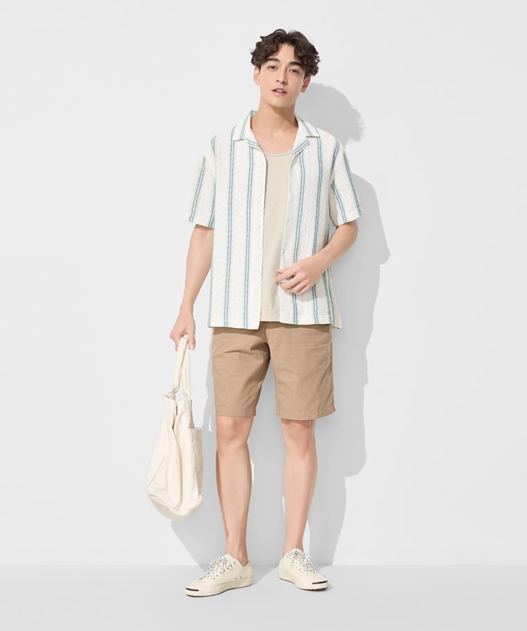 春夏男裝新品：男 · 棉麻短褲