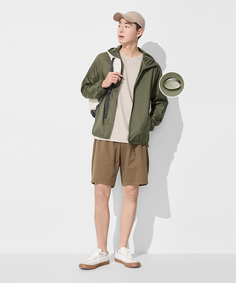 抗UV輕型風衣外套-男