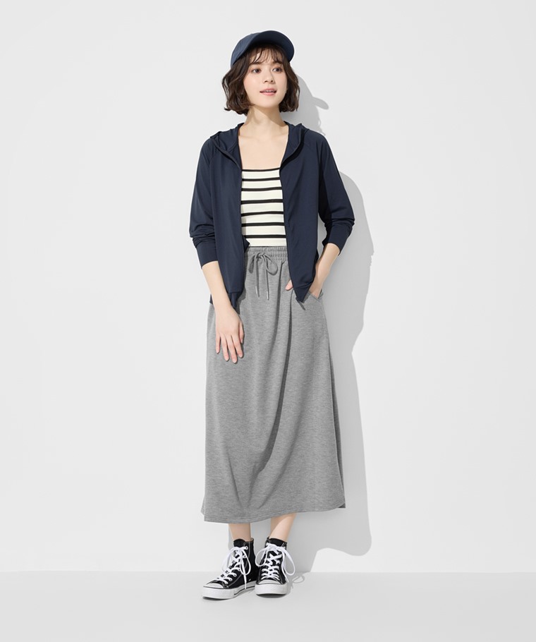 輕柔彈性長裙-女