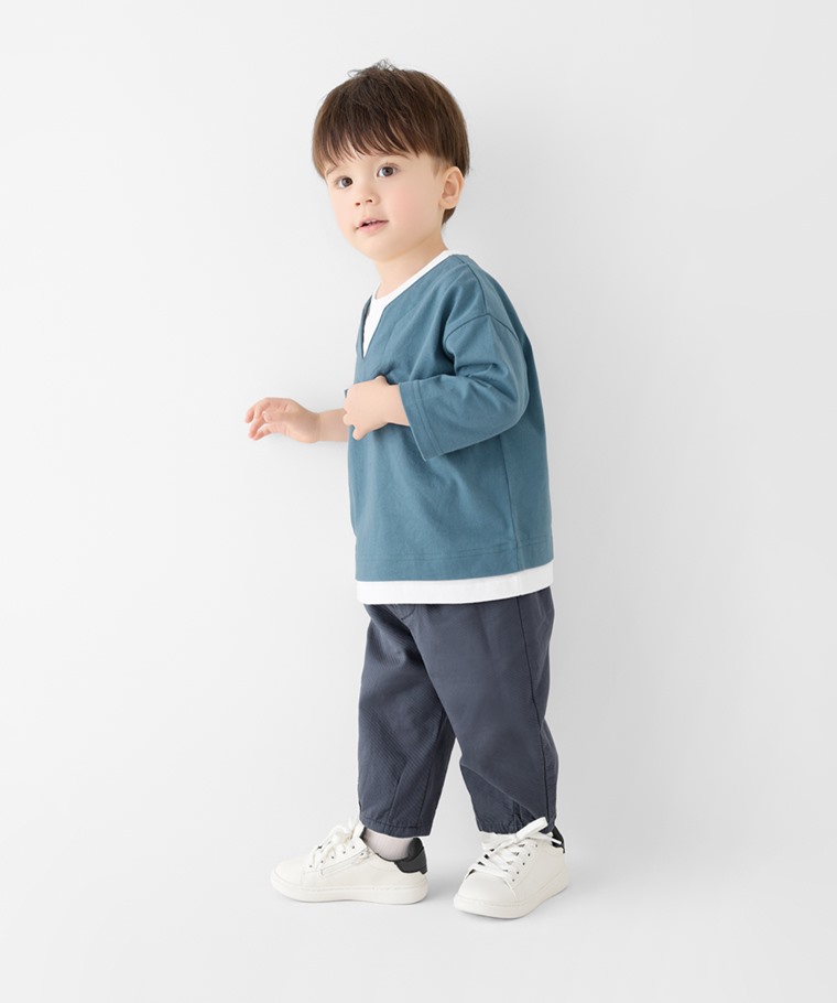 純棉假兩件拼接上衣-Baby
