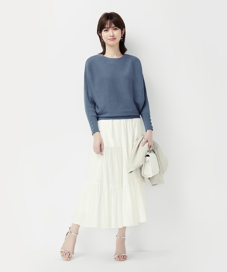 粗針寬版連袖毛衣-女