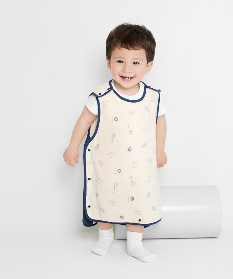 純棉動物印花薄款防踢背心-Baby