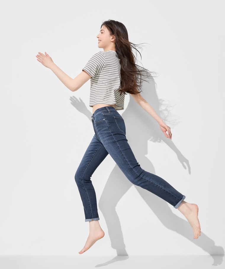 輕量修身直筒牛仔褲-女