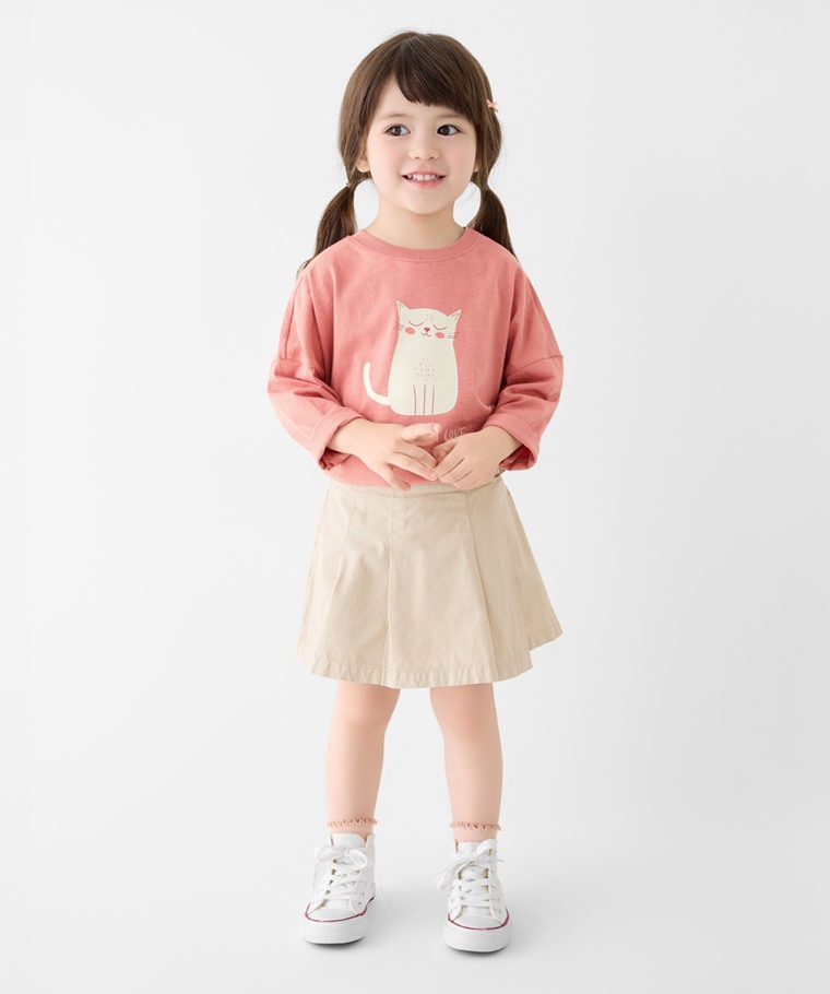 秋冬童裝新品：童 · 竹節棉寬鬆動物印花T恤