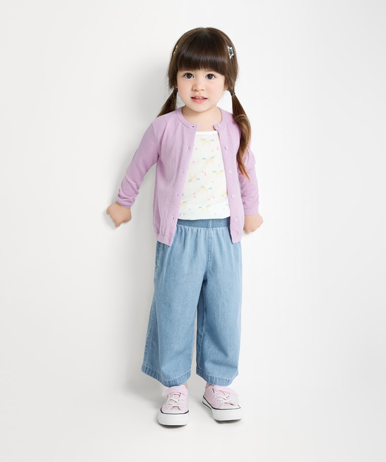 純棉網眼印花背心(2入)-童