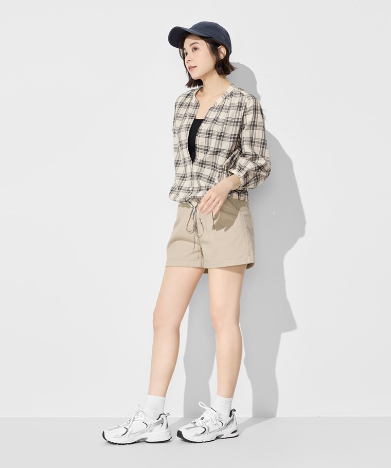 多色牛仔短褲-女