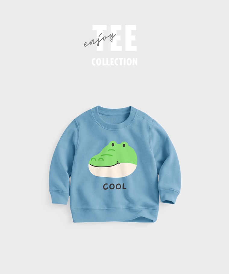 聯名系列T恤-BABY：Baby · 動物毛圈印花圓領衫