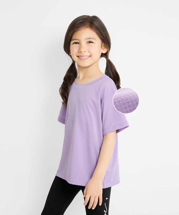 吸排網眼短袖T恤-童