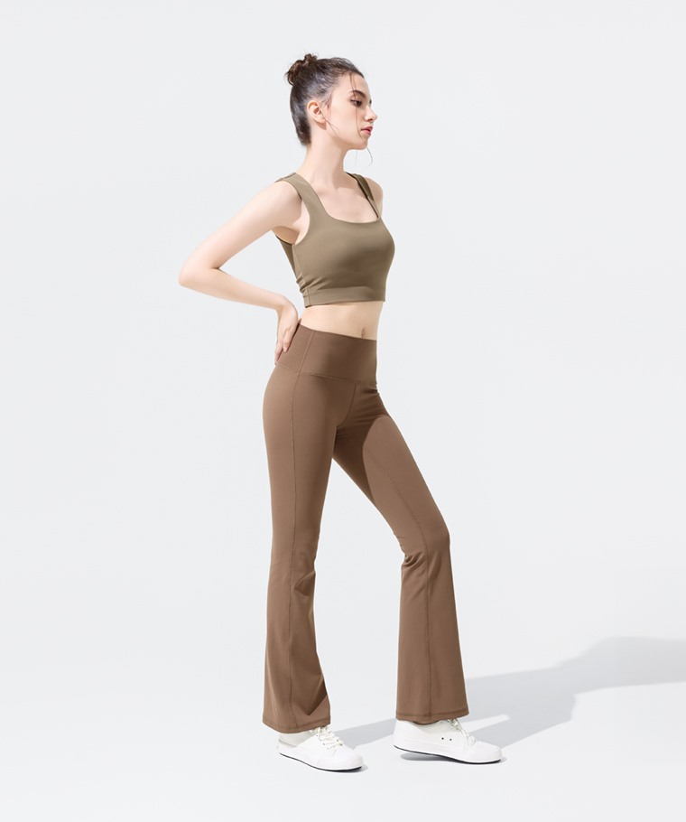 運動輕度支撐喇叭褲-女