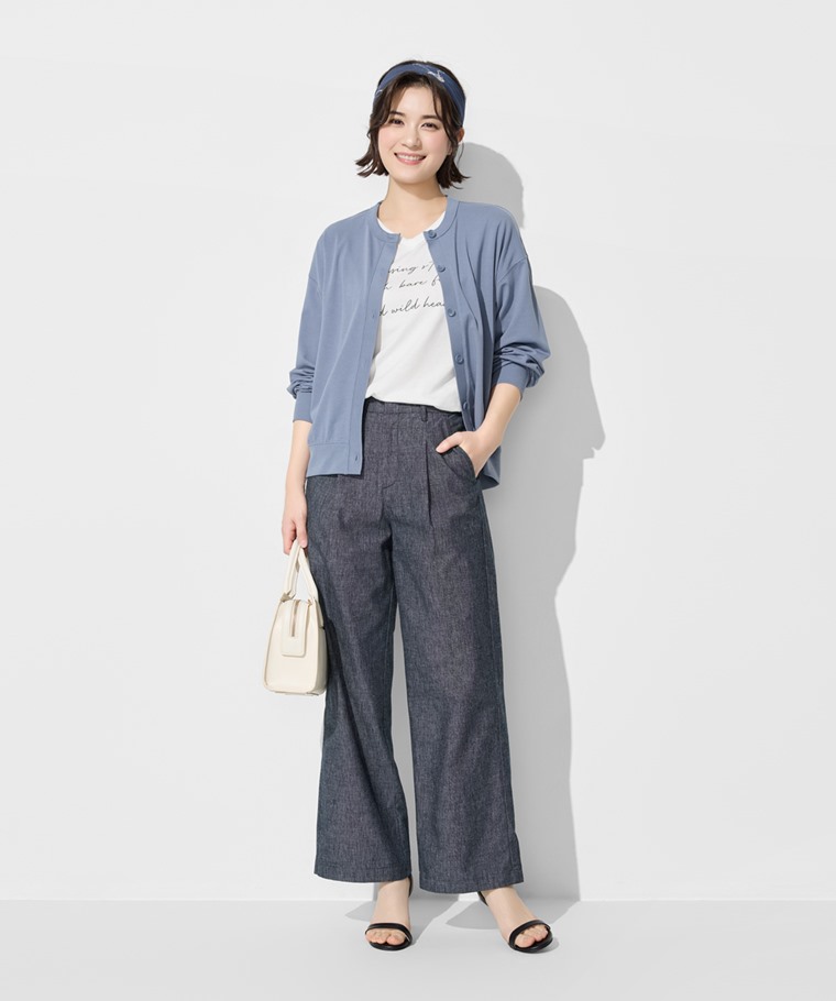 棉麻寬褲-女