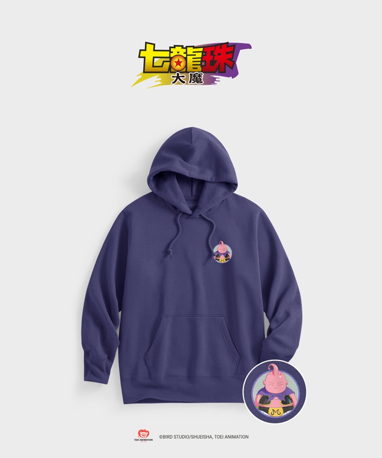 聯名系列T恤-MEN：男 · 七龍珠大魔刷毛印花連帽衫-01