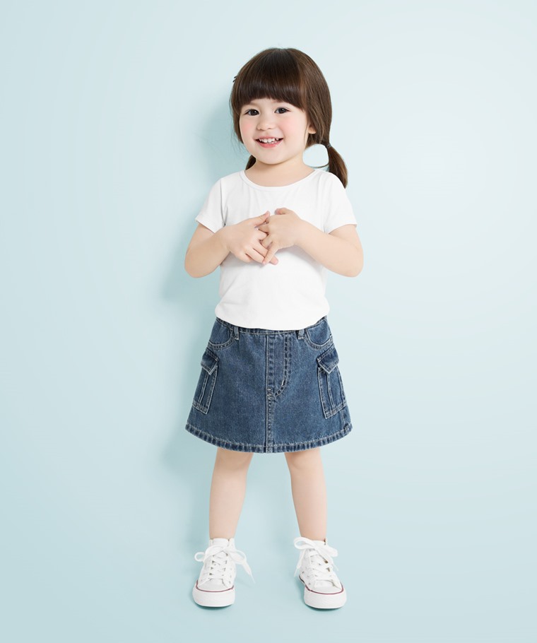 輕涼圓領短袖T恤-童