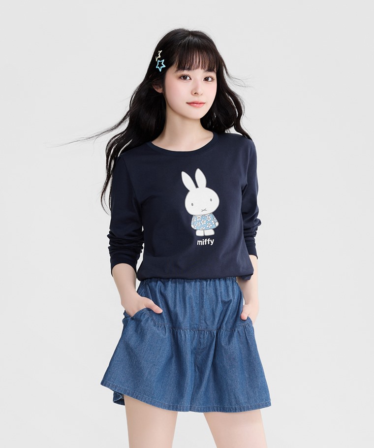 Miffy長袖印花T恤-09-女