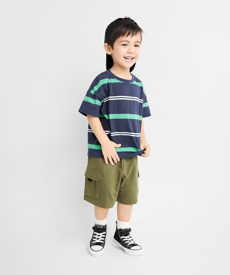 小毛圈口袋五分褲-童