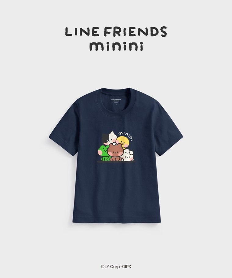 聯名系列T恤-WOMEN：女 · LINE FRIENDS minini厚版印花T恤-02