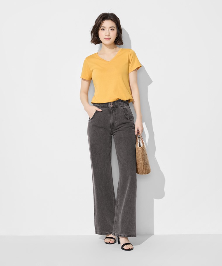 快乾棉V領T恤-女