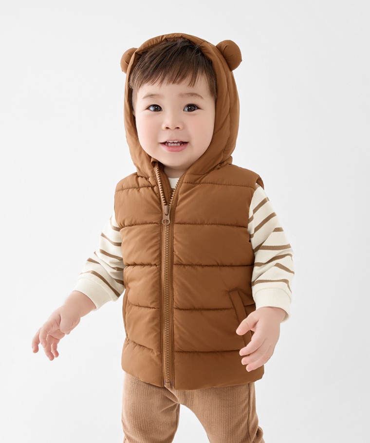 鋪棉造型連帽背心-Baby