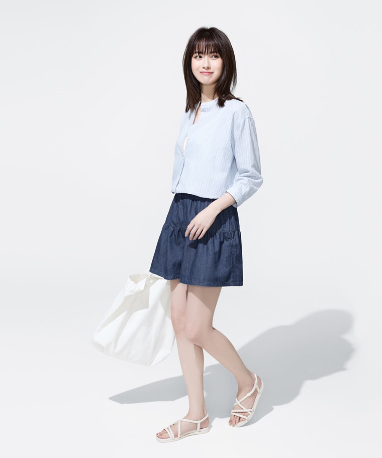 軟牛仔純棉蛋糕短褲-女