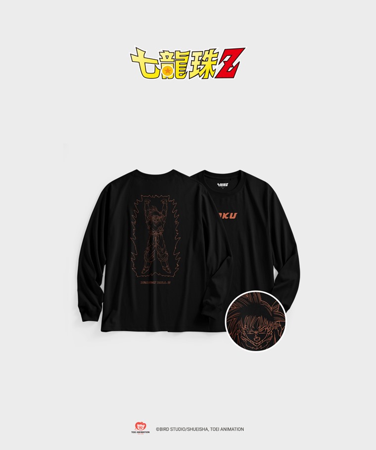 聯名系列T恤-MEN：男 · 七龍珠Z寬版長袖印花T恤-06