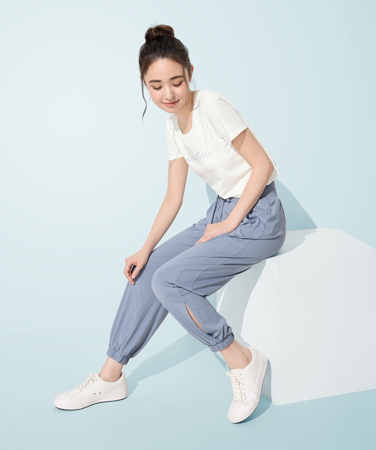 涼感輕薄束口褲-女