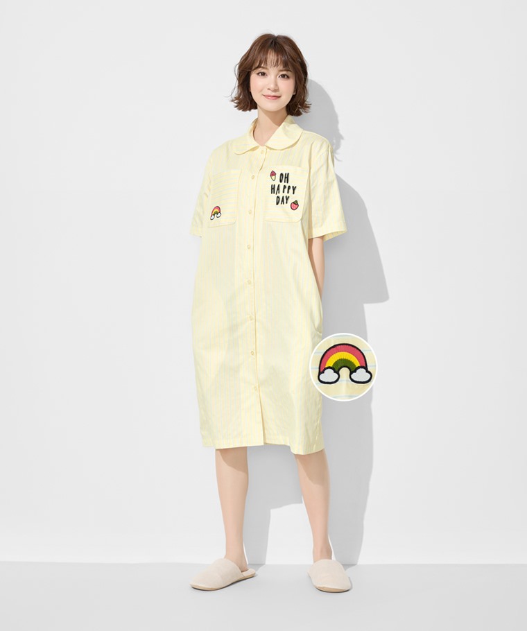 棉質安心防凸點家居洋裝-女