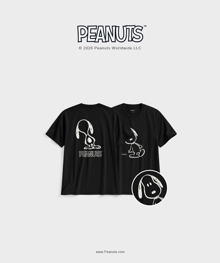 聯名系列T恤-MEN：男 · 史努比系列印花T恤-02