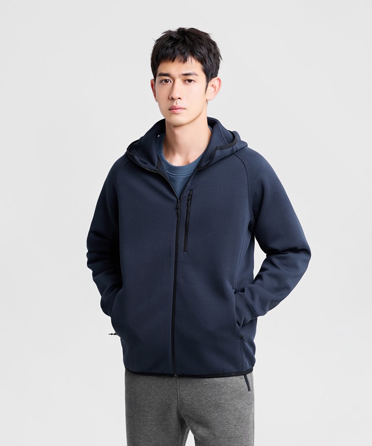 運動空氣層連帽外套-男