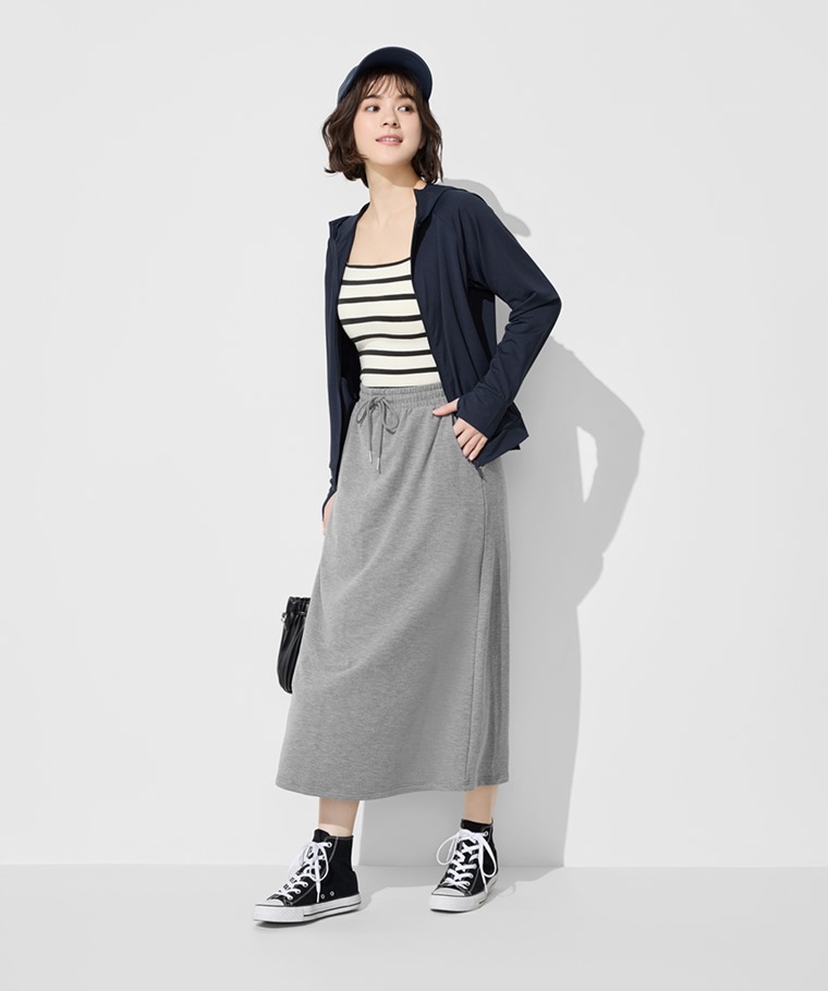 輕柔彈性長裙-女