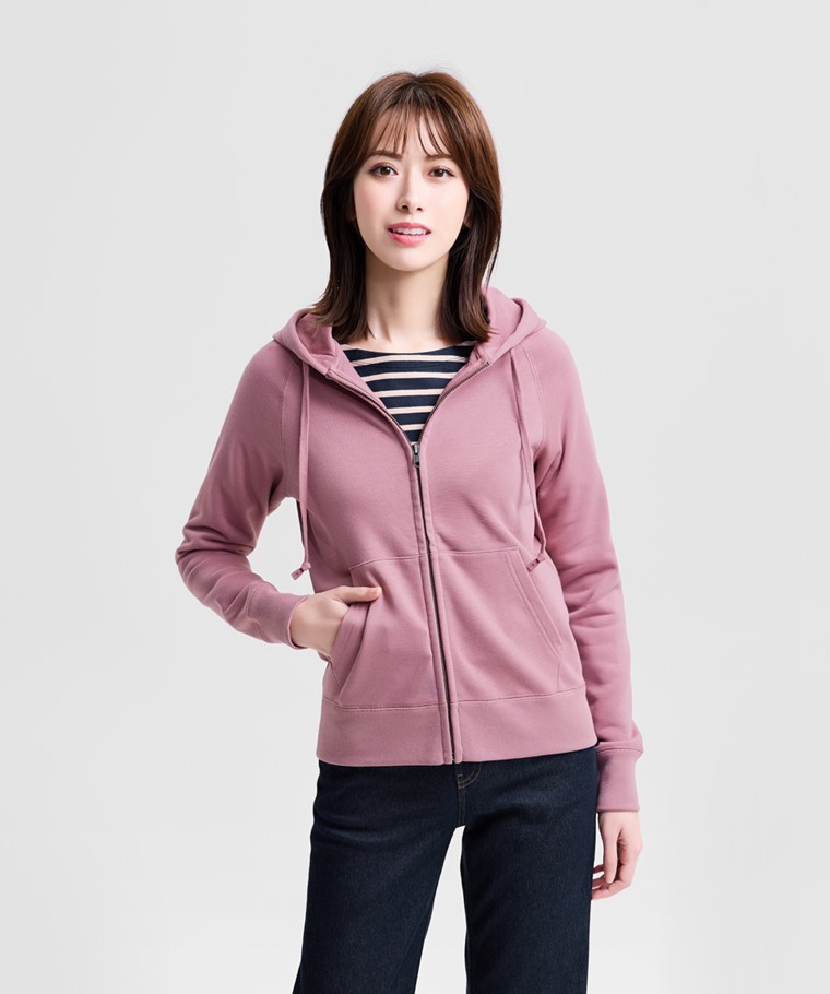 毛圈連帽外套-女