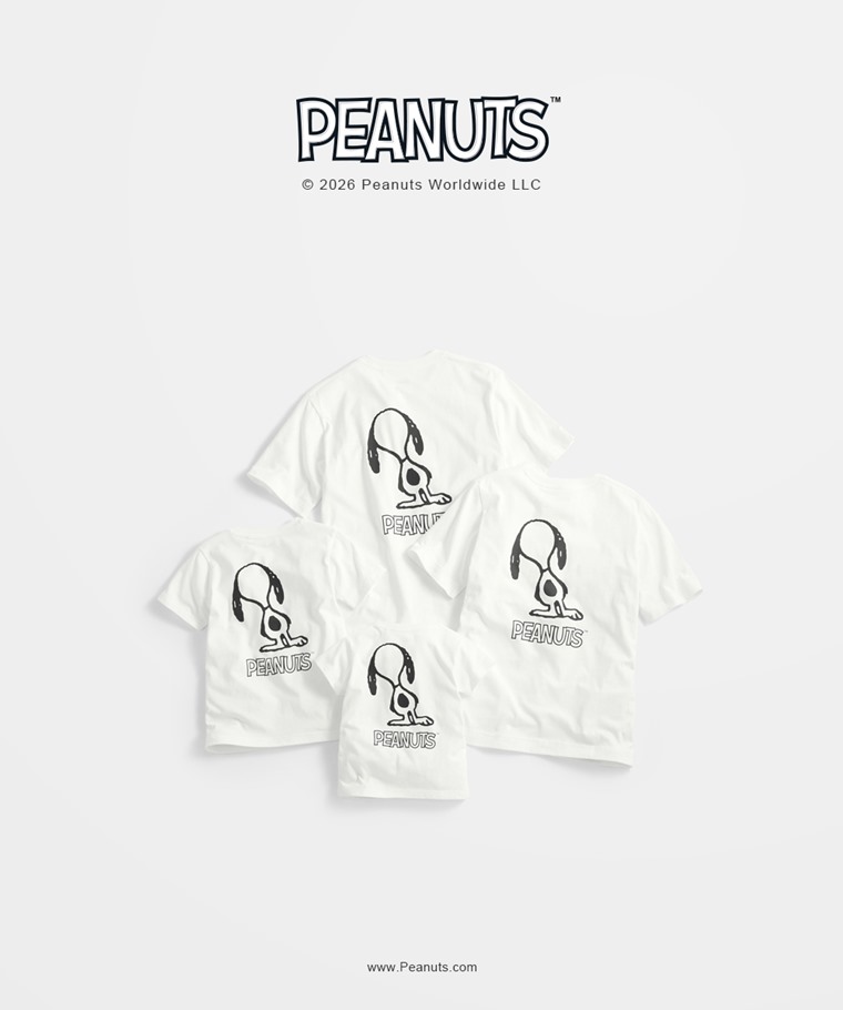 親子/情侶系列：Baby · 史努比系列印花T恤-02,男 · 史努比系列印花T恤-02,童 · 史努比系列印花T恤-02,女 · 史努比系列厚版印花T恤-02