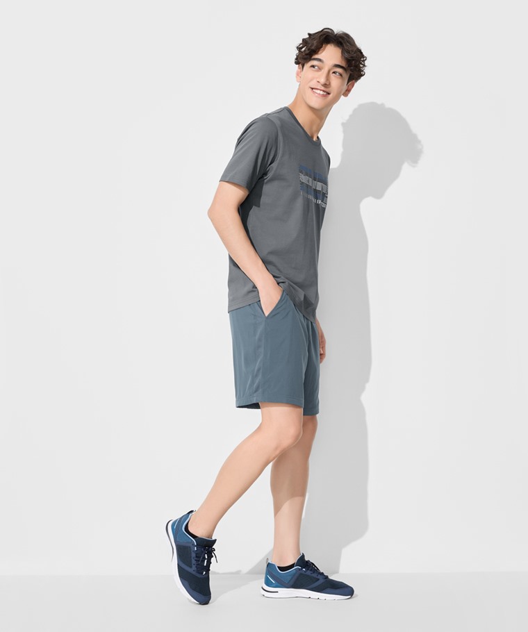 吸排雙層短褲-男