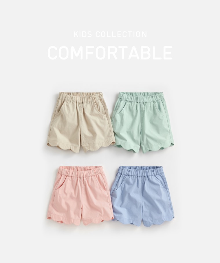 春夏童裝新品：童 · 純棉花邊造型短褲