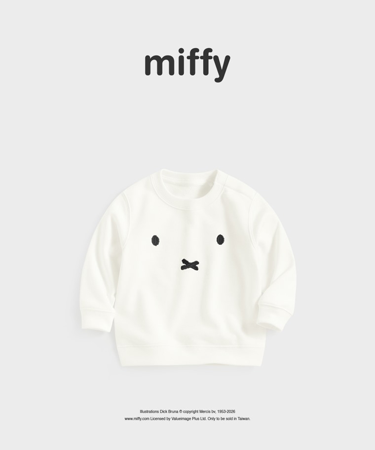 聯名系列T恤-BABY：Baby · Miffy毛圈電繡圓領衫-01