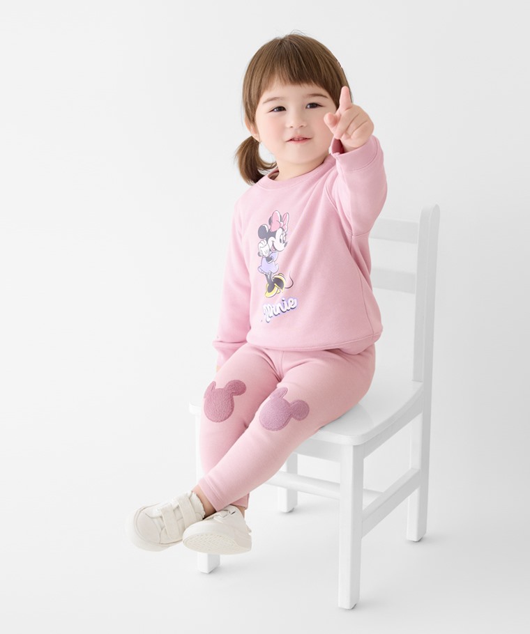 迪士尼系列毛絨貼布繡緊身褲-Baby - 精緻毛絨貼布繡設計，增添視覺層次與可愛細節。