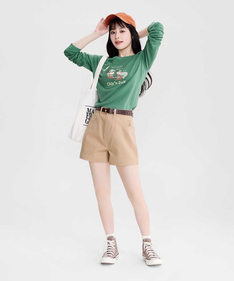 迪士尼系列長袖印花T恤-15-女