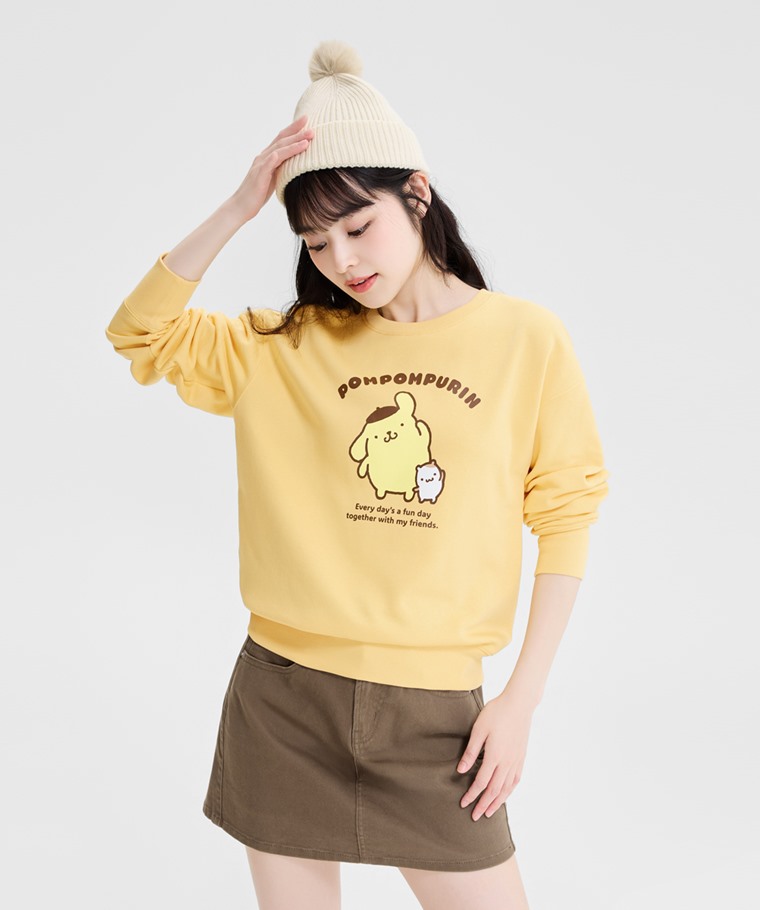 三麗鷗刷毛印花圓領衫-11-女